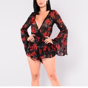 Fashion Nova Floral Romper